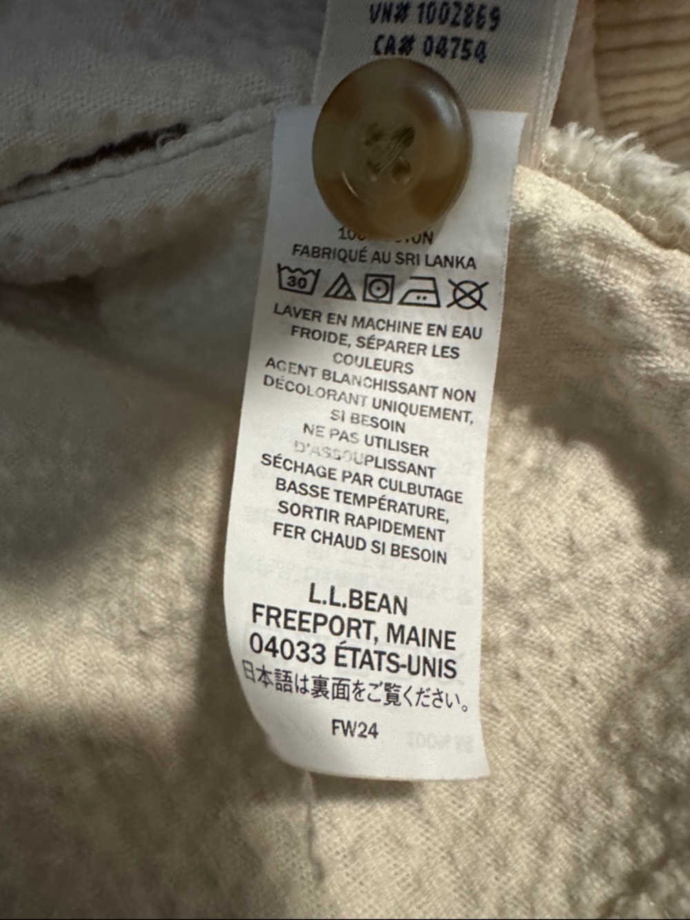 L.L.Bean VTG wide whale Corduroy cream Shirt Jacket Shacket Womens plus Sz 3X - Picture 11 of 12